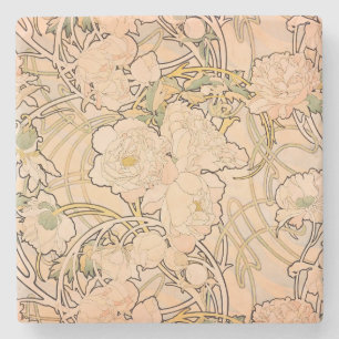 Klassiskt Art Nouveau-pionträdgårdsmönster av Much Stenunderlägg