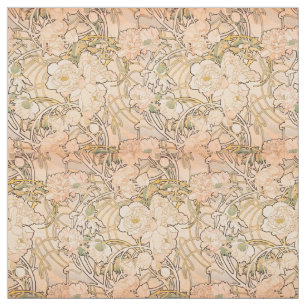 Klassiskt Art Nouveau-pionträdgårdsmönster av Much Tyg