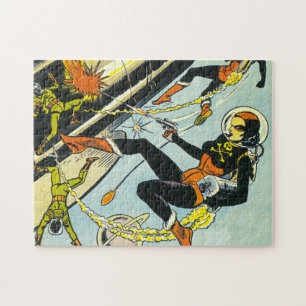 Klassiskt "Badass Dam in Space" Jigszawa Puzzle Pussel
