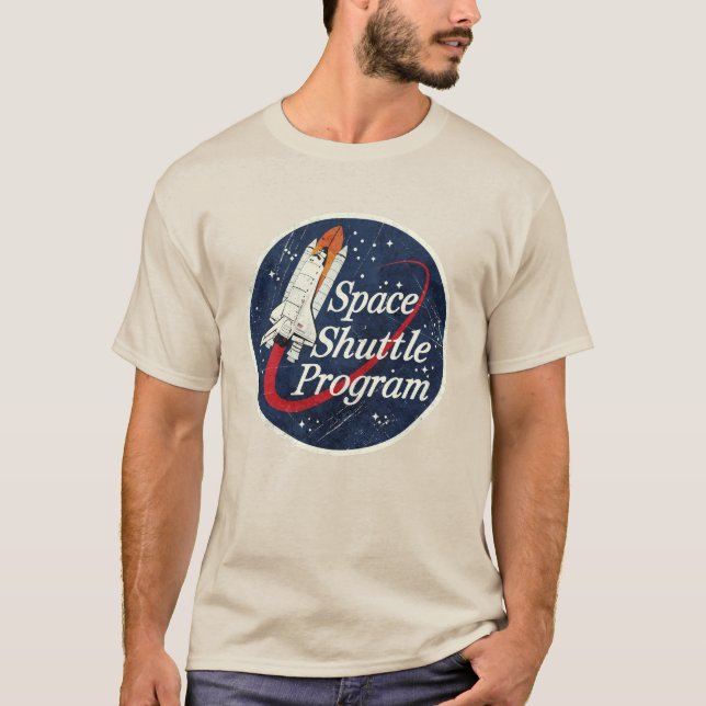 Klassiskt badge för rymdfärjeprogrammet t shirt (Framsida)