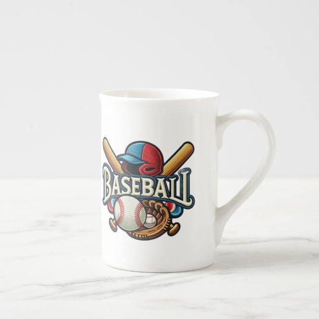 Klassiskt baskeball Essentials/Snyggt Retro Legend Benporslin Mugg (Höger)