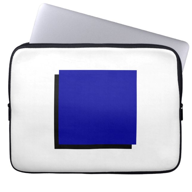 Klassiskt Bauhaus Design Blue Square Laptop Fodral (Framsidan)