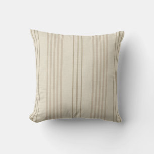 Klassiskt beige neutralt randigt mönster kudde
