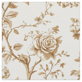 Klassiskt beige rosmönster i toile-stil tyg