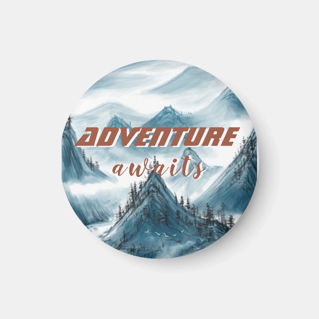 Klassiskt bergsmålande inspirationsoffert magnet (Framsidan)