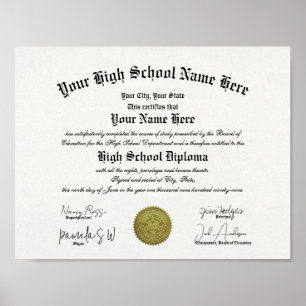 Klassiskt bildat högskoleexamen poster