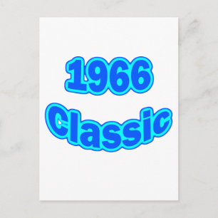 Klassiskt blått 1966 vykort