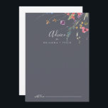 Klassiskt blått Blommigt-Vild-tilläggskort Bröllop Rådkort<br><div class="desc">Detta klassiska blått vild blommigt bröllop-rådgivningskort är perfekt för ett orusbart bröllop. Utformningen har en gult, lila, vita blommor med vild i ro och grönt med vattenfärg. De här korten är perfekter för bröllop, möhippa, babydusch, studentfest och mycket mer. Anpassa korten med namn från bruden och brudgummen, blivande föräldrar eller...</div>