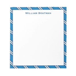 Klassiskt blått diagonalt Anteckningsblock Rand Mö