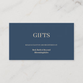 Klassiskt blått modernt register över minimalistis tilläggskort