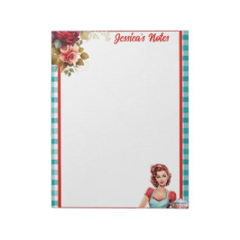 Klassiskt blått Pinup Anteckningsblock