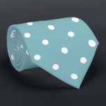 Klassiskt blått polka-streck slips<br><div class="desc">Förtroende: Upplev komfortblandningen i perfekt och stil med vår förstklassiga teal-polka dot necktie. Den är utformad för hållbarhet och designad för att höja ditt personliga varumärke. Se vass ut,  känn underbar.</div>