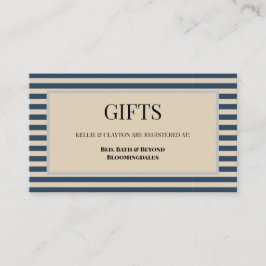 Klassiskt blått Rand-presentationskort i ram Tilläggskort