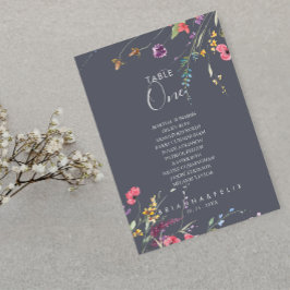 Klassiskt blått Vild Bordsnummer 1 Sittdiagram