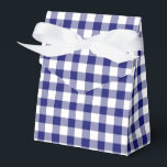 Klassiskt blått vitt rutigt gingham-mönster presentaskar<br><div class="desc">Klassiskt blått vitt rutigt gingham-mönster presentlåda</div>