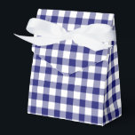 Klassiskt blått vitt rutigt gingham-mönster presentaskar<br><div class="desc">Klassiskt blått vitt rutigt gingham-mönster presentbox</div>