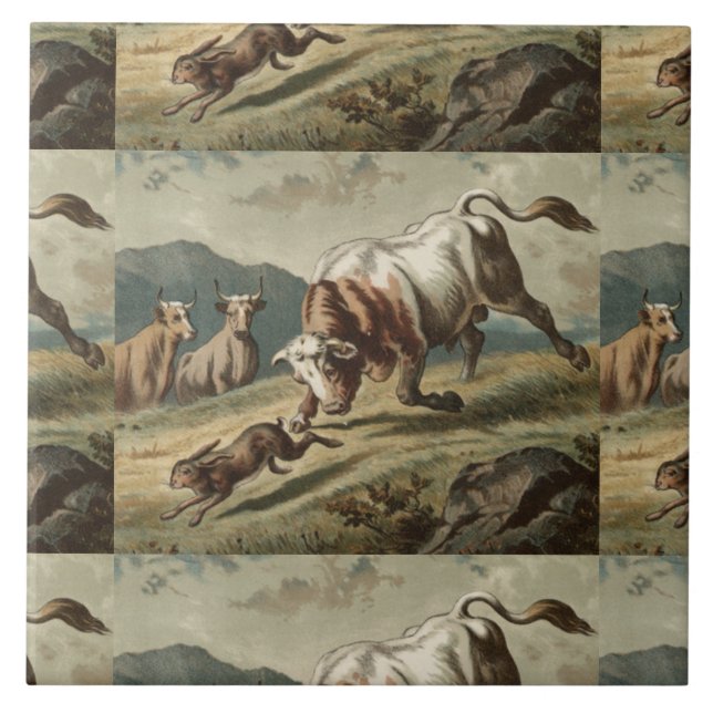 Klassiskt block av Borttappaden Hare Kakelplatta (Framsidan)