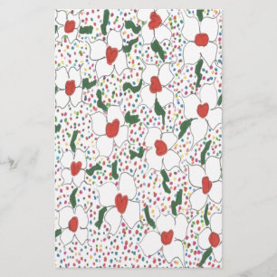 Klassiskt Blommönster Brevpapper
