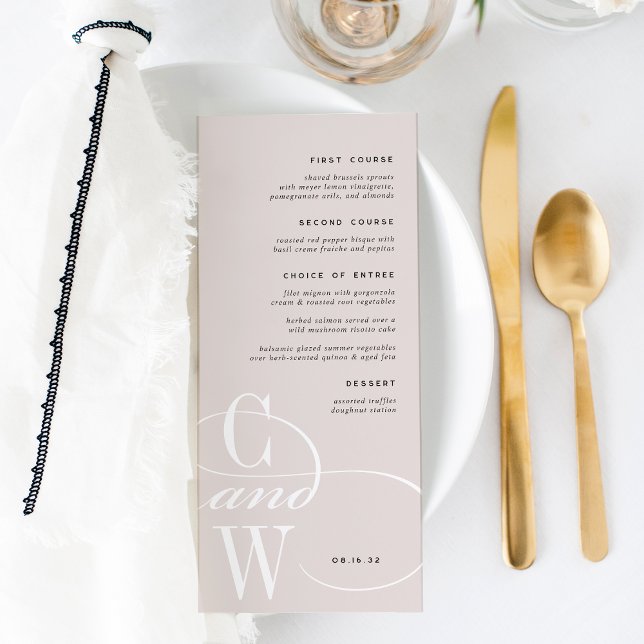 Klassiskt blomningsmonogram meny (Skapare uppladdad)