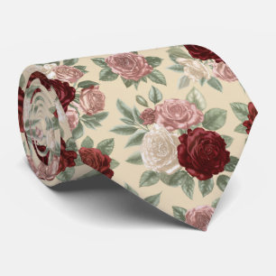 Klassiskt blomster Mönster för Rosengård Slips