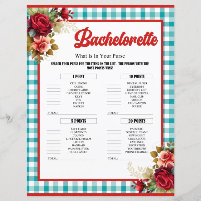 Klassiskt Blue Bachelorette Party in your Purse Ga (Framsida)