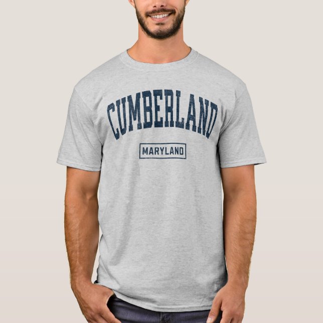 Klassiskt Blue Cumberland Maryland MD T Shirt (Framsida)
