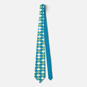 Klassiskt Blue Seagreen Argyle Diamond Tartan Mana Slips