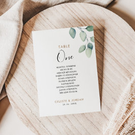 Klassiskt Bordsnummer för formell Grönt 1 Sittdiag