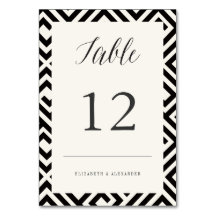 Klassiskt Bordsnummer för skriptgeometriskt Bröllo