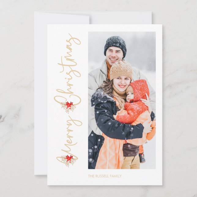 Klassiskt botaniskt Bouquet God jul Photo (Framsida)