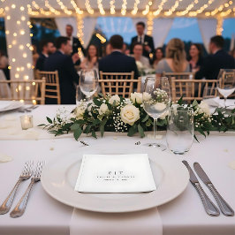 Klassiskt Bröllop Napkins enkla textbaserat Pappersservett