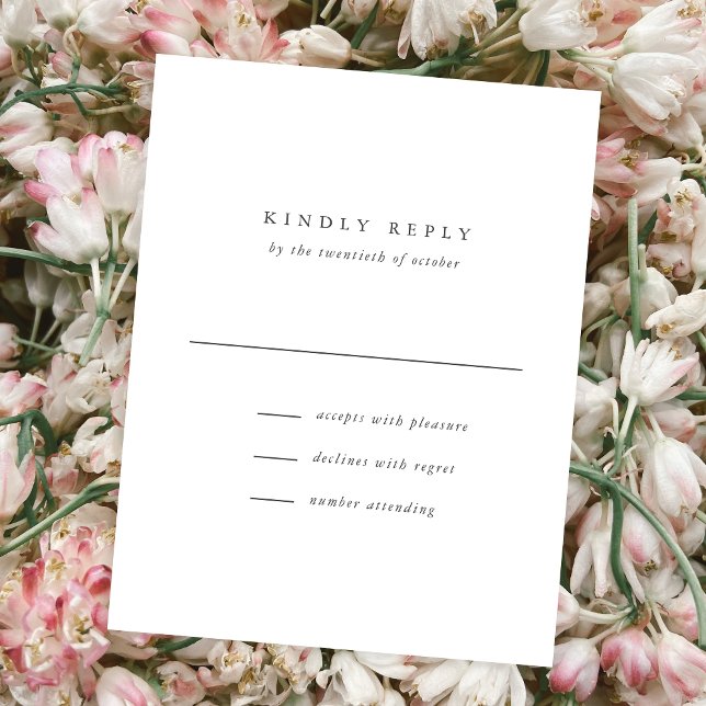 Klassiskt Bröllop OSA av enkel Elegant Inbjudningar (Skapare uppladdad)