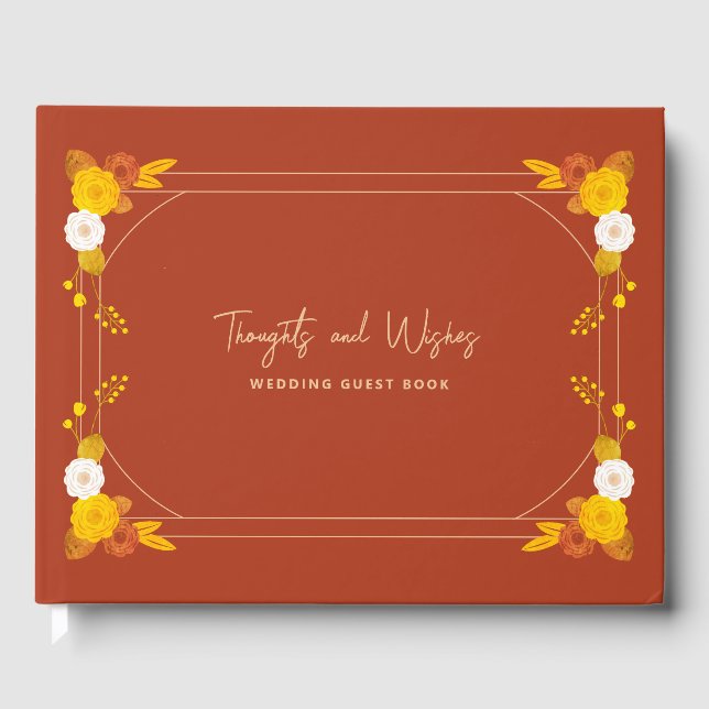 Klassiskt Bröllop-tema Gästböcker (Framsida)
