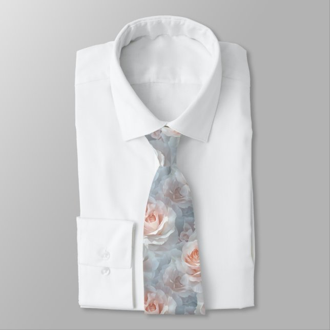 Klassiskt bröllopspresent Rose blomma Slips (Bunden)