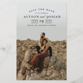 Klassiskt budgetfoto Bröllop spara datum