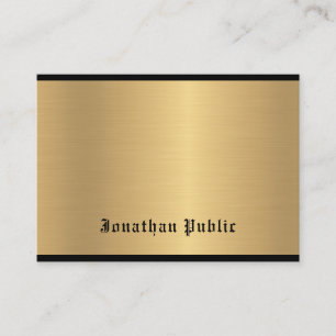 Klassiskt Calligraphy-skript Glam Guld Elegant Lux Visitkort