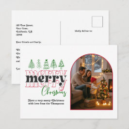 Klassiskt Candy cane Mysigt Arch Photo God jul Helg Vykort