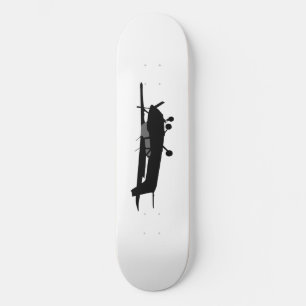Klassiskt Cessna Black Silhouette-flyg Skateboard Bräda 19,5 Cm