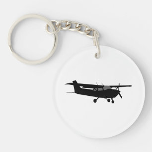 Klassiskt Cessna Black Silhouette-flygplan