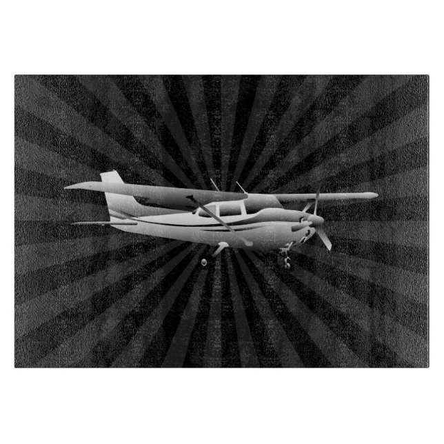 Klassiskt Cessna Silhouette-flygande Sunburst (Framsidan)