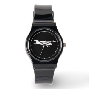 Klassiskt cessna Silhouette-flygdäck Armbandsur