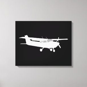 Klassiskt cessna Silhouette-flygdäck Canvastryck