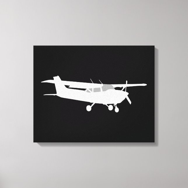 Klassiskt cessna Silhouette-flygdäck Canvastryck (Framsida)