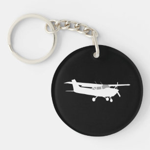 Klassiskt Cessna Silhouette-flygplan som flyger på