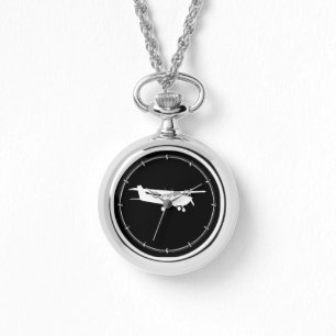 Klassiskt Cessna Silhouette med svart flyg Armbandsur