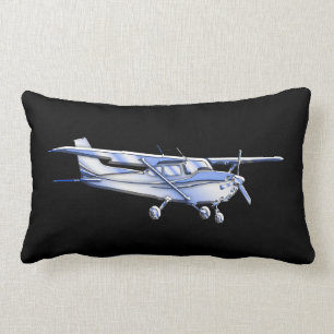 Klassiskt Cessna Silhouette med svart flyg Lumbarkudde