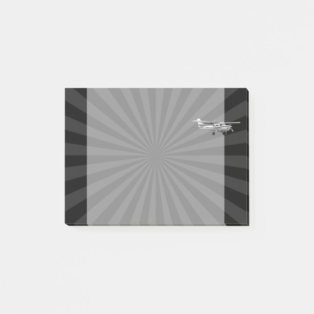 Klassiskt Cessna Silhouette Sunburst Post-it Block (Framsida)