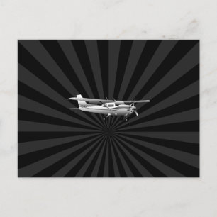 Klassiskt Cessna Silhouette Sunburst Vykort