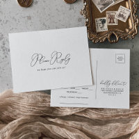 Klassiskt Chic Minimalistiskt Menyval RSVP