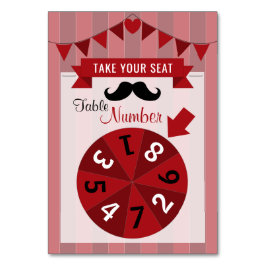 Klassiskt cirkus Poster Födelsedagsfest Bord nr. Bordsnummer